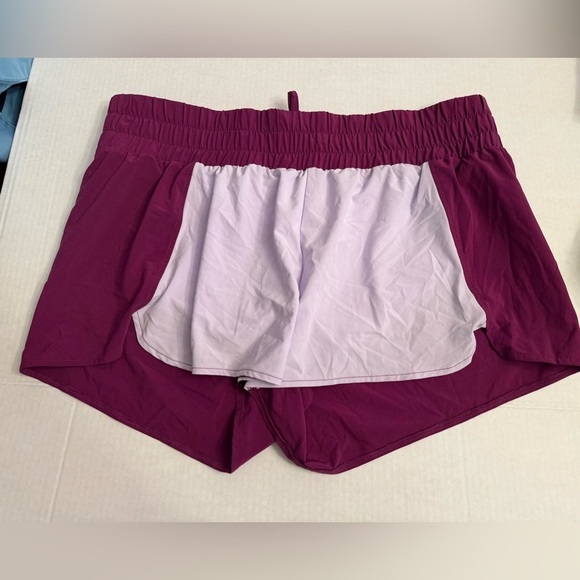 Z BY ZELLA INTERVAL WOVEN RUN SHORTS FUCHSIA WHITE XL NEW NO TAGS - Picture 2 of 5